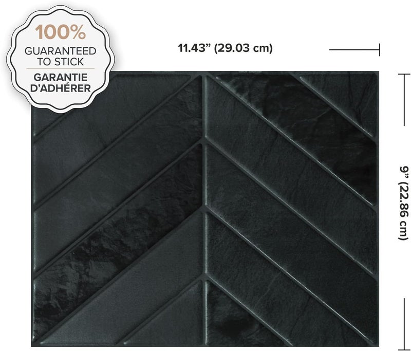 Smart Tiles Peel and Stick Backsplash - 5 Sheets of 11.43" x 9" - 3D Adhesive Peel and Stick Tile Backsplash for Kitchen, Bathroom, Wall Tile - Image 3